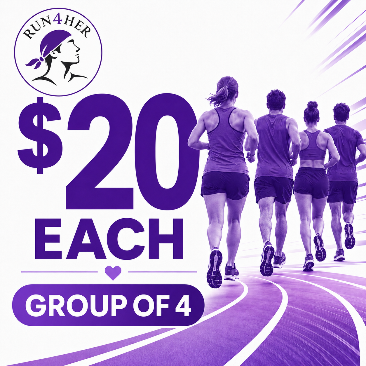 Run4Her Sept 5th - team of 4