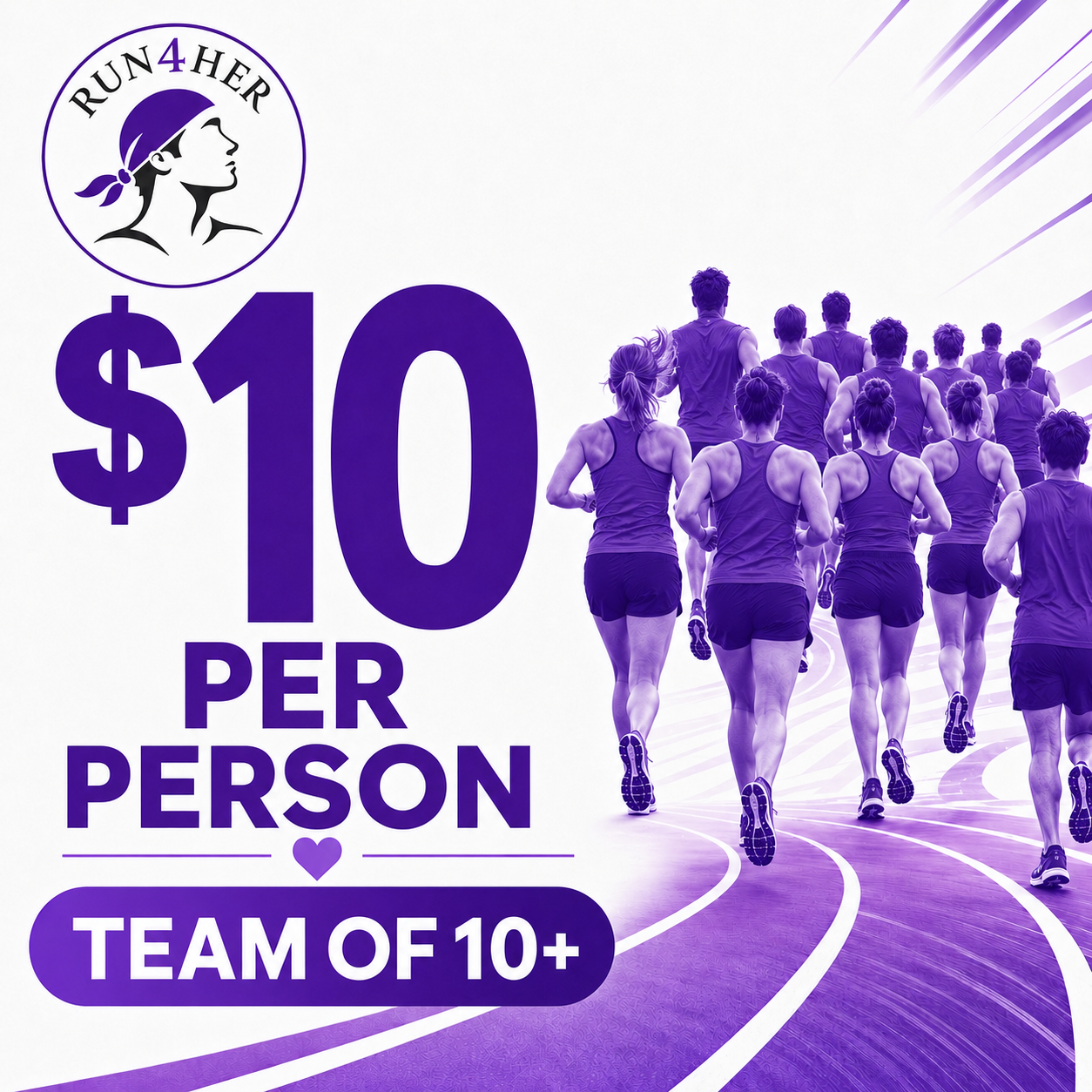 Run4Her Sept 5th - team of 10+